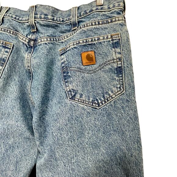 Vintage Carhartt Men Jeans Relaxed Fit 38X34 Blue Denim B460LVB Straight Leg - Picture 5 of 13